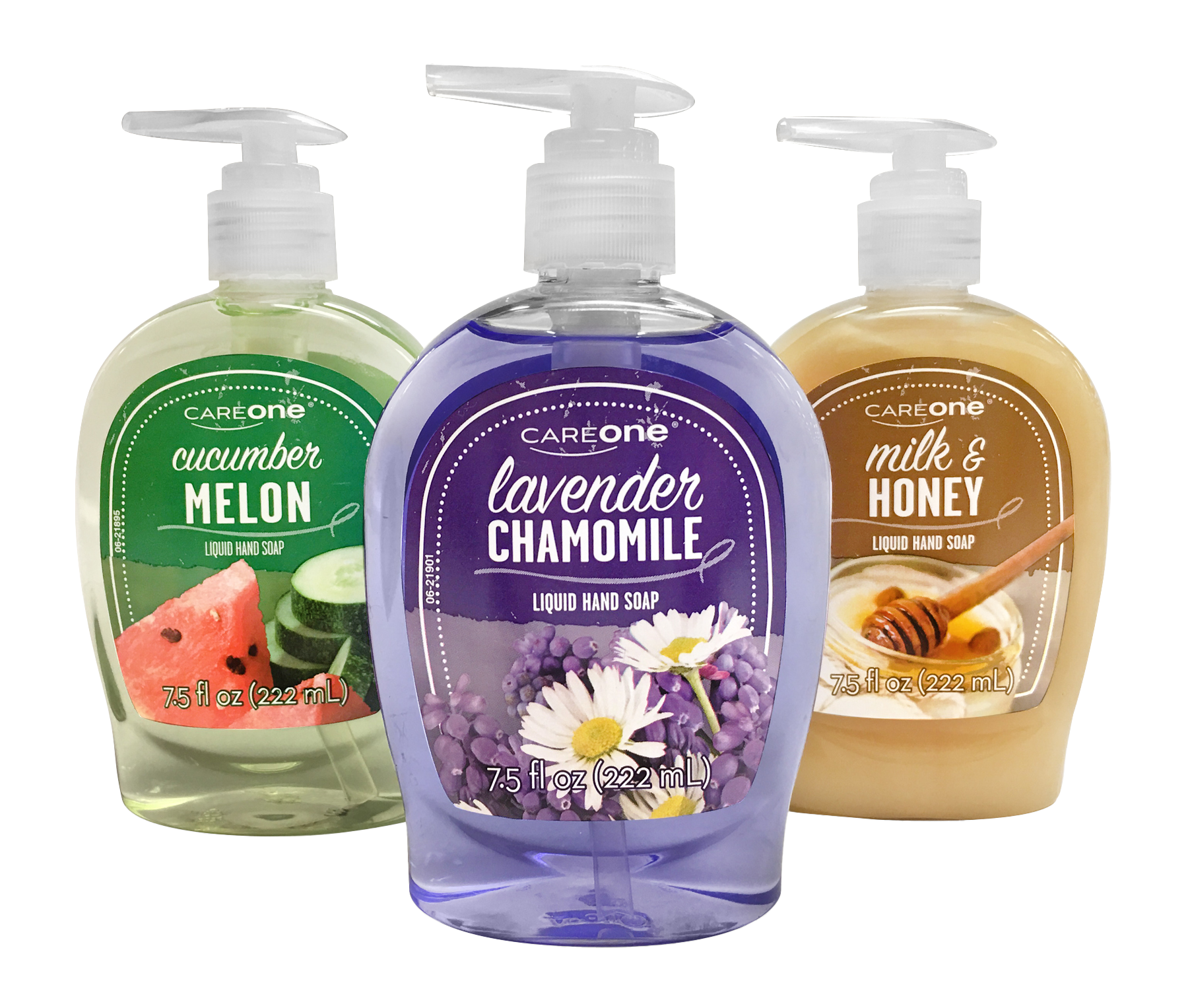 Three CareOne core liquid hand soaps