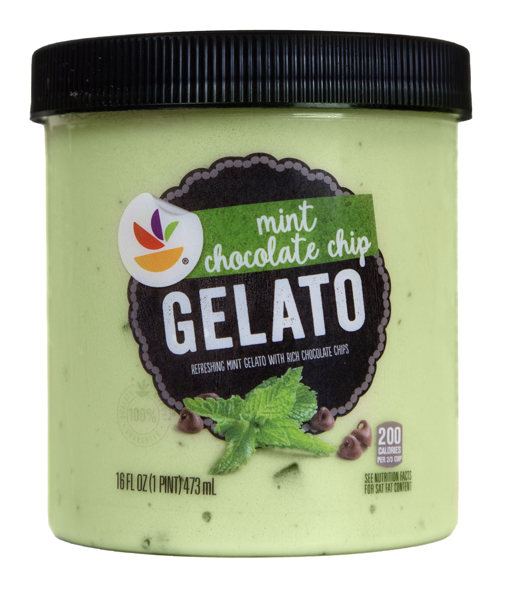 Mint chocolate chip gelato package